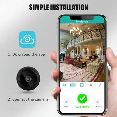 A9 Mini WiFi Camera  Night Vision & Phone App