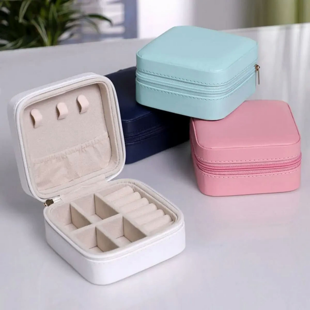 Leather Jewelry Storage Box and Jewelry Organizer