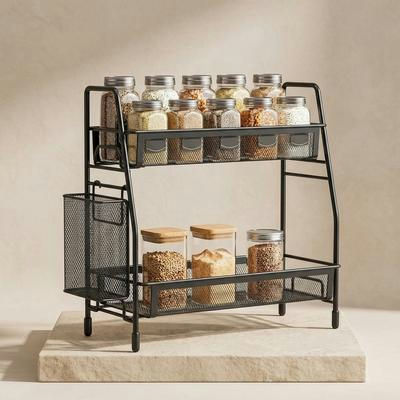 Black Stainless Steel Kitchen Organizer 1 Pc