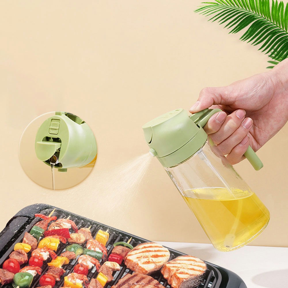 2-in-1 Oil Sprayer Bottle 400ML Kitchen Cooking Tool